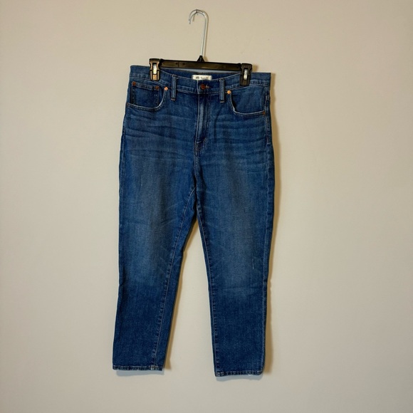 Madewell High Rise Slim Crop Boy Jean in Barksdale Wash - Picture 4 of 11